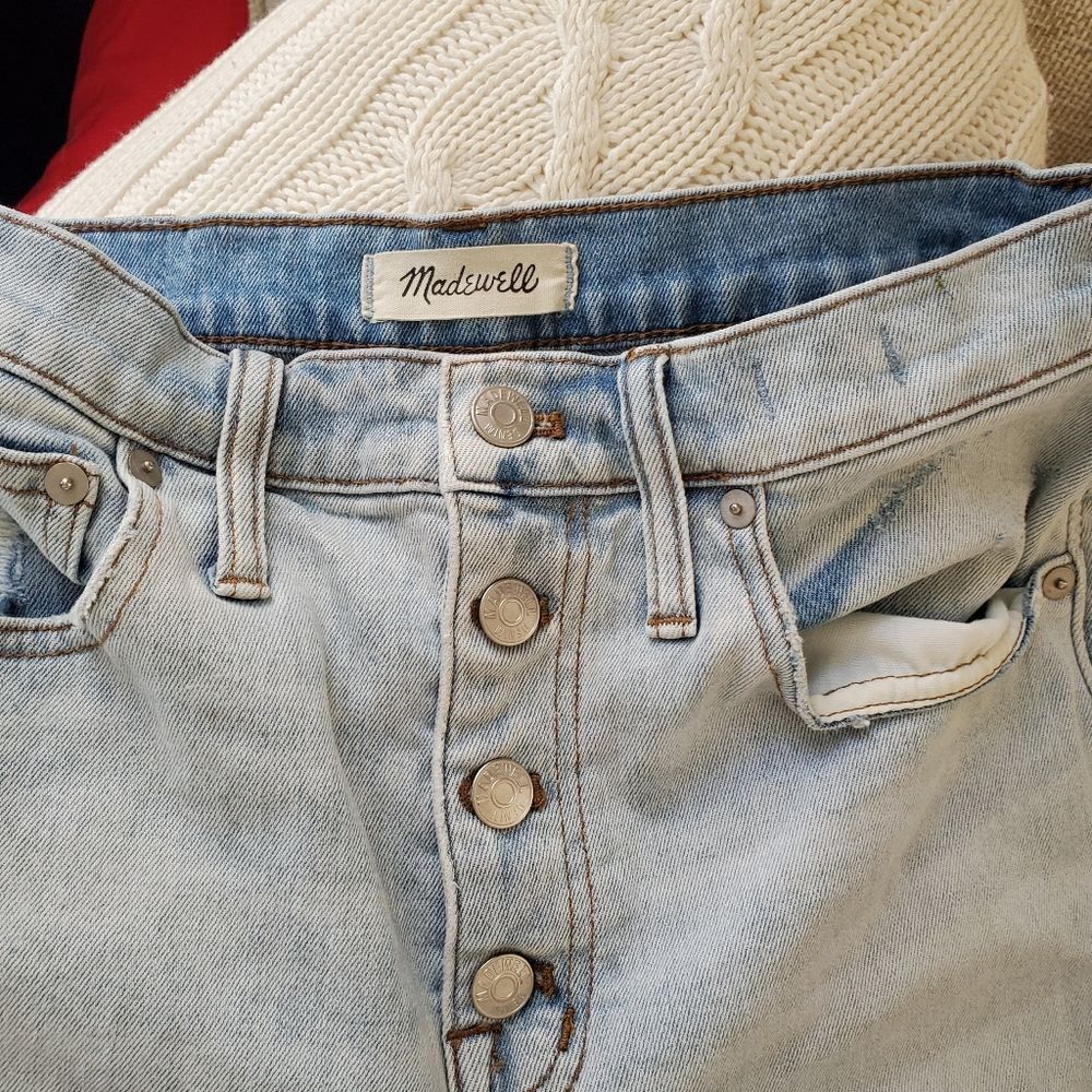 🔆 MADEWELL 🔆 The High-Rise Slim Button Front Boyfriend Jean - [size 27x26] - Picture 12 of 14